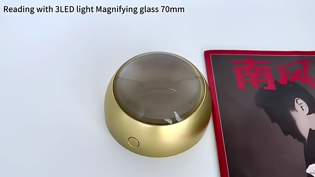 104mm Optical Acrylic Dome Paperweight Pocket Magnifier 3 Led Light 4X Reading Magnifying Glass Waterproof Magnifier Lens