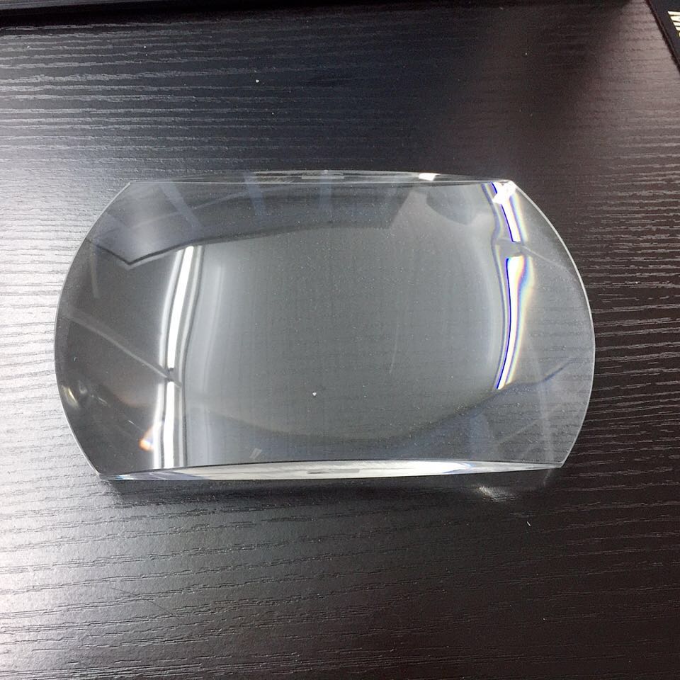 Customised OEM Acrylic Optical Lenses Large Square PMMA Lenses 175*108mm Diameter
