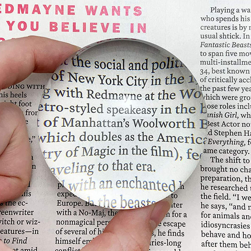 Custom-Size Acrylic Optical Dome Book Magnifier Plano-Convex Structure OEM Desk Paperweight Reading Loupe Books Maps Newspapers