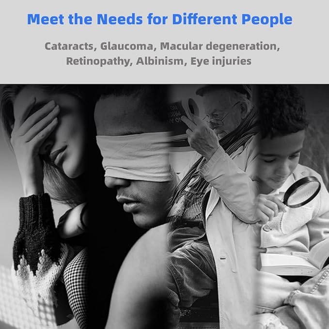 3.5-inch Handheld Low Vision Electronic Magnifying Glass, Lithium Battery Provides Light Source, Magnification 2-25X