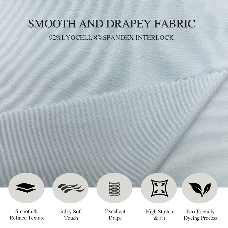 R240937 | Stretch Interlock Knit Fabric - 92% Lyocell 8% Spandex