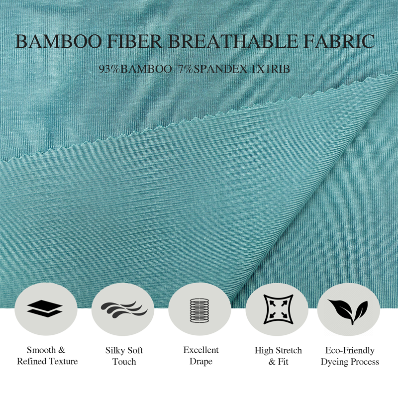 R240650 | Stretch Rib Knit Fabric - 93% Bamboo 7% Spandex