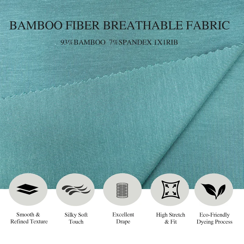 R240650 | Stretch Rib Knit Fabric - 93% Bamboo 7% Spandex