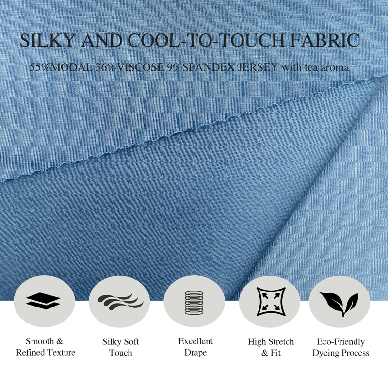 R241042 | Stretch Jersey Knit Fabric - 55% Modal 36% Viscose 9% Spandex