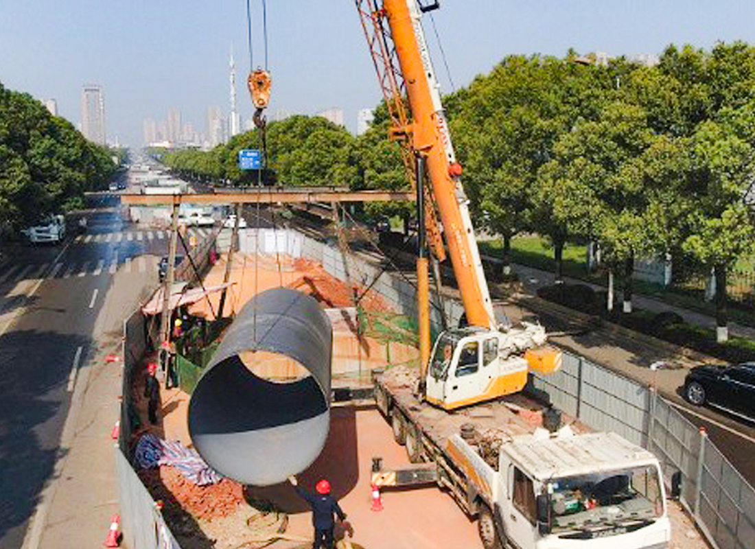 Hunan Changsha Wangwang Middle Road Area New Drainage Pipeline Project - 3PE Anti-corrosion Spiral Steel Pipes
