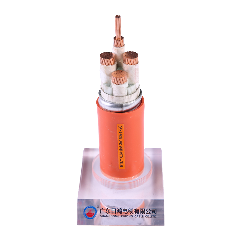 BTLY Flexible Fire Resistant Cable,  Mica Tape Insulated, LSZH Sheathed,  0.6/1kV, 3+1 Core, 150+70 mm²