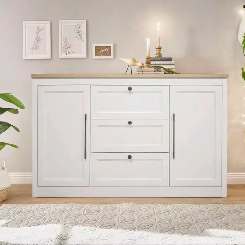 Double-door and three-drawer combination  cabinet