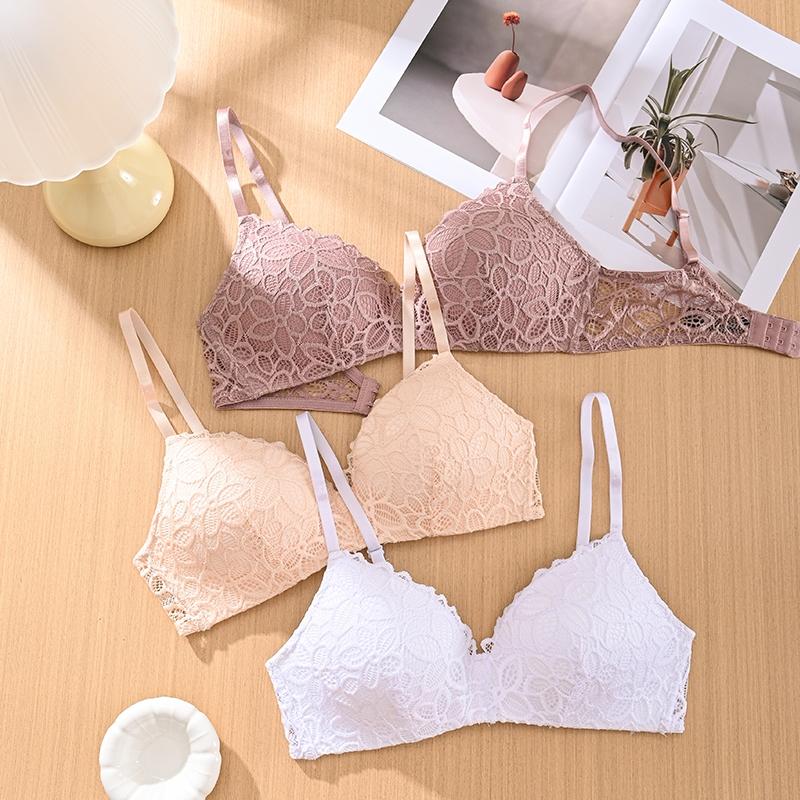 Comfortable and Breathable Solid Lace Women's Bra