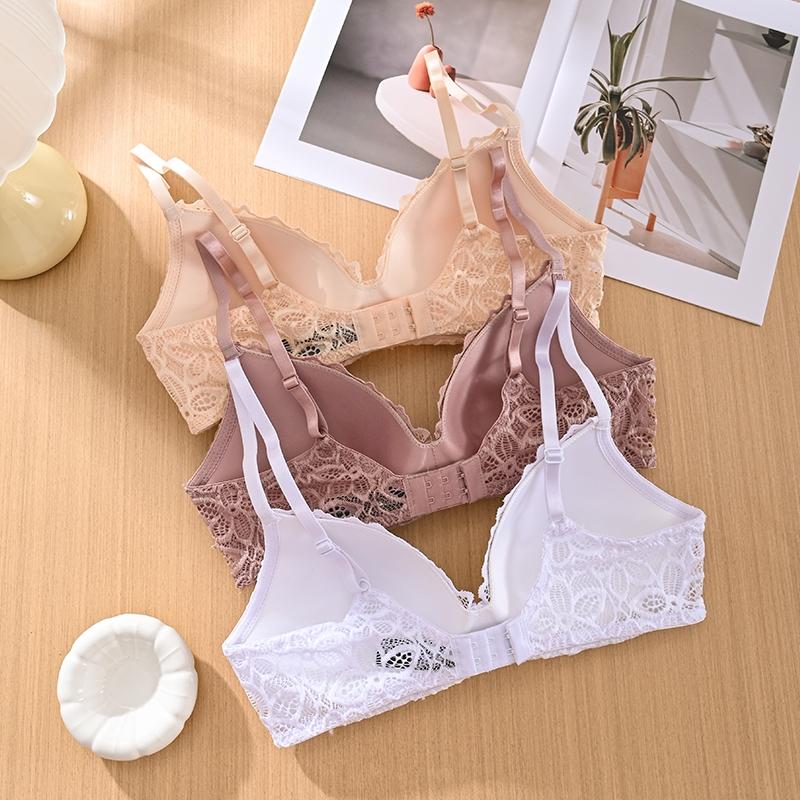 Comfortable and Breathable Solid Lace Women's Bra