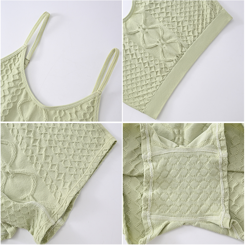 Matcha Green Girl's Heart Underwear Set, Comfortable, Breathable, and Non Sweating