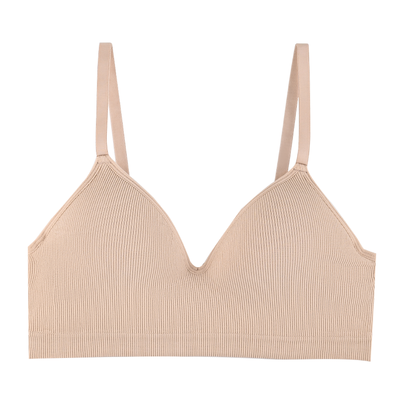 Non steel ring beautiful back underwear with decorative back line and anti light leakage