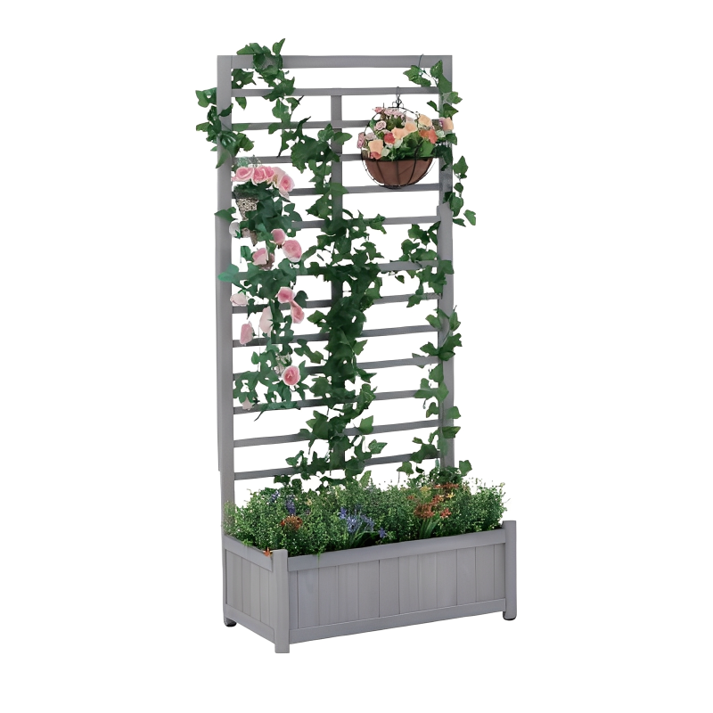 （Art.1074）Planter with  Climbing  Trellis