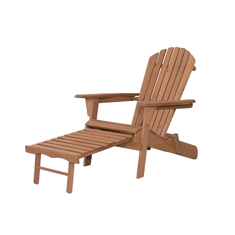 (Art.3019)Wooden Adirondack Chair with Ottoman