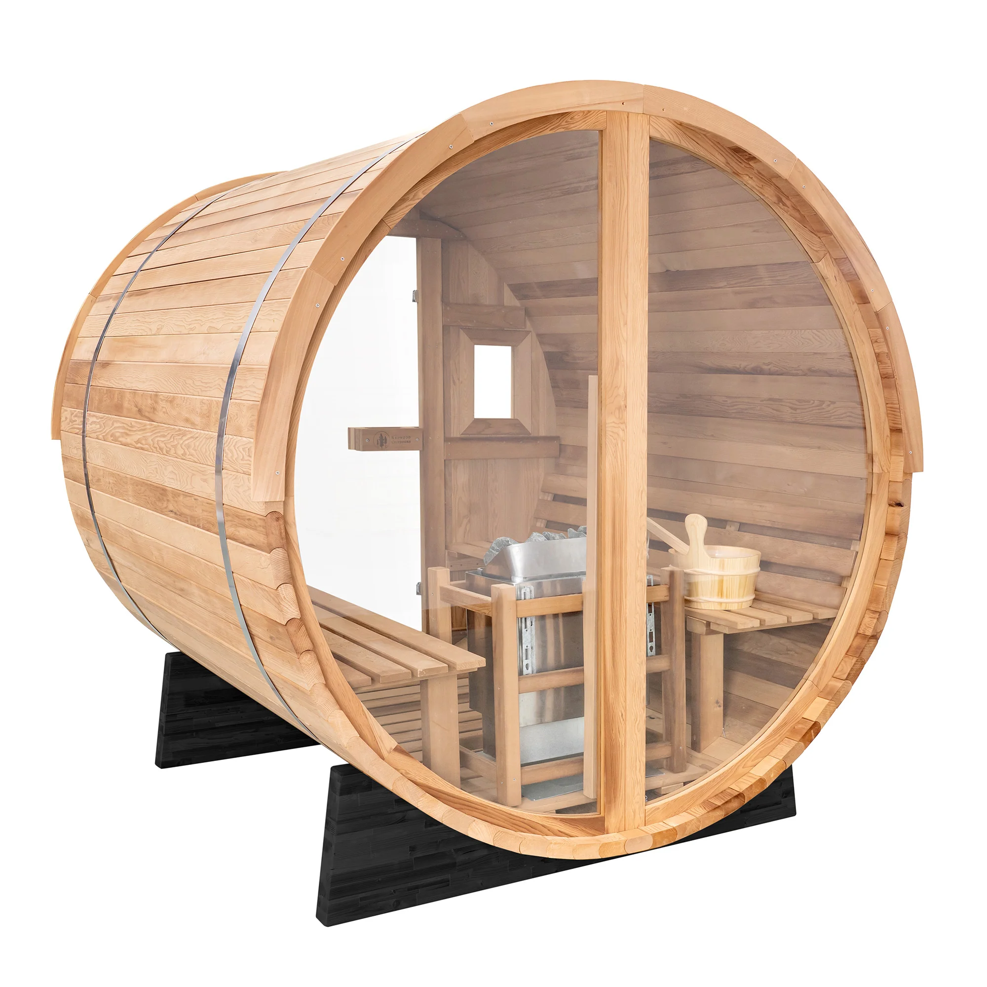 1.8-meter glass sauna room