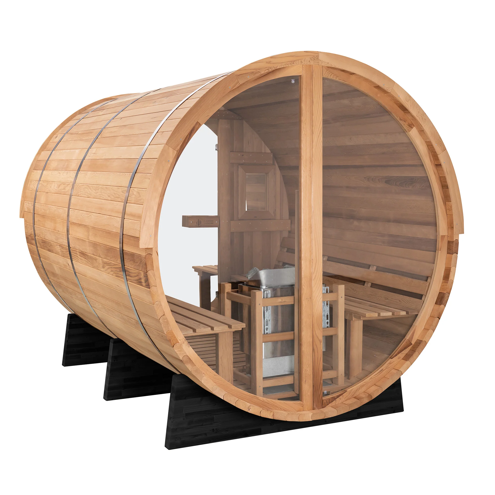 2.4-meter glass sauna room (with balcony)