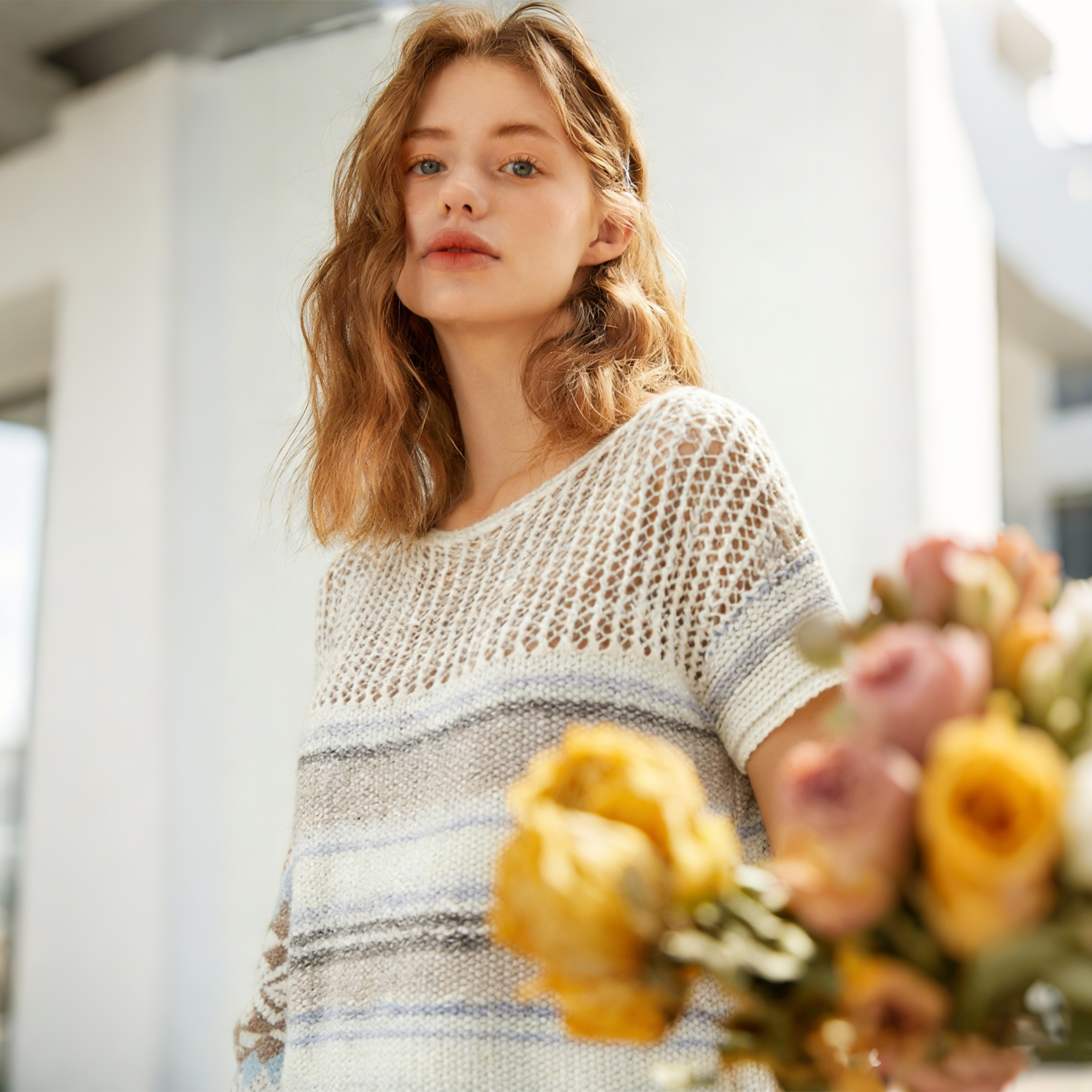 spring and autumn knit iackets orsummerlace-up shirts