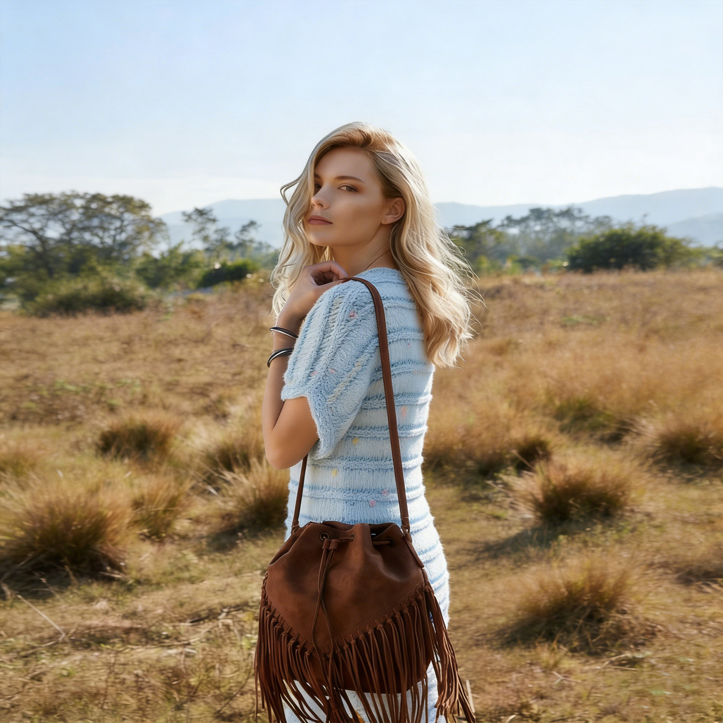 French Retro-Style Knitted Dress