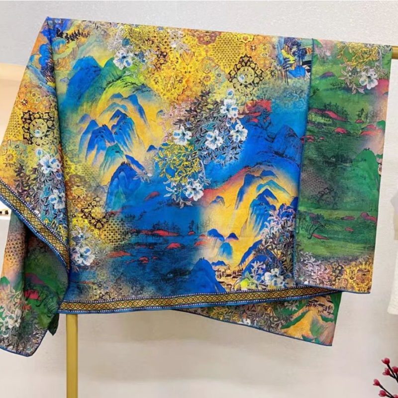 140-countJacquard Square Scarf