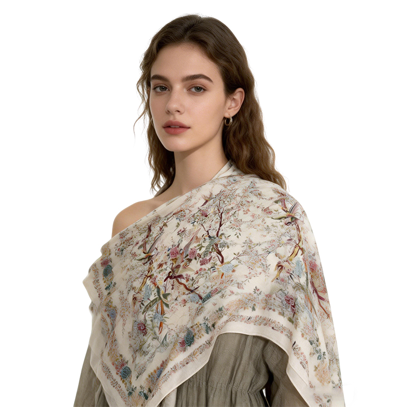 Cotton-Linen Long Scarf