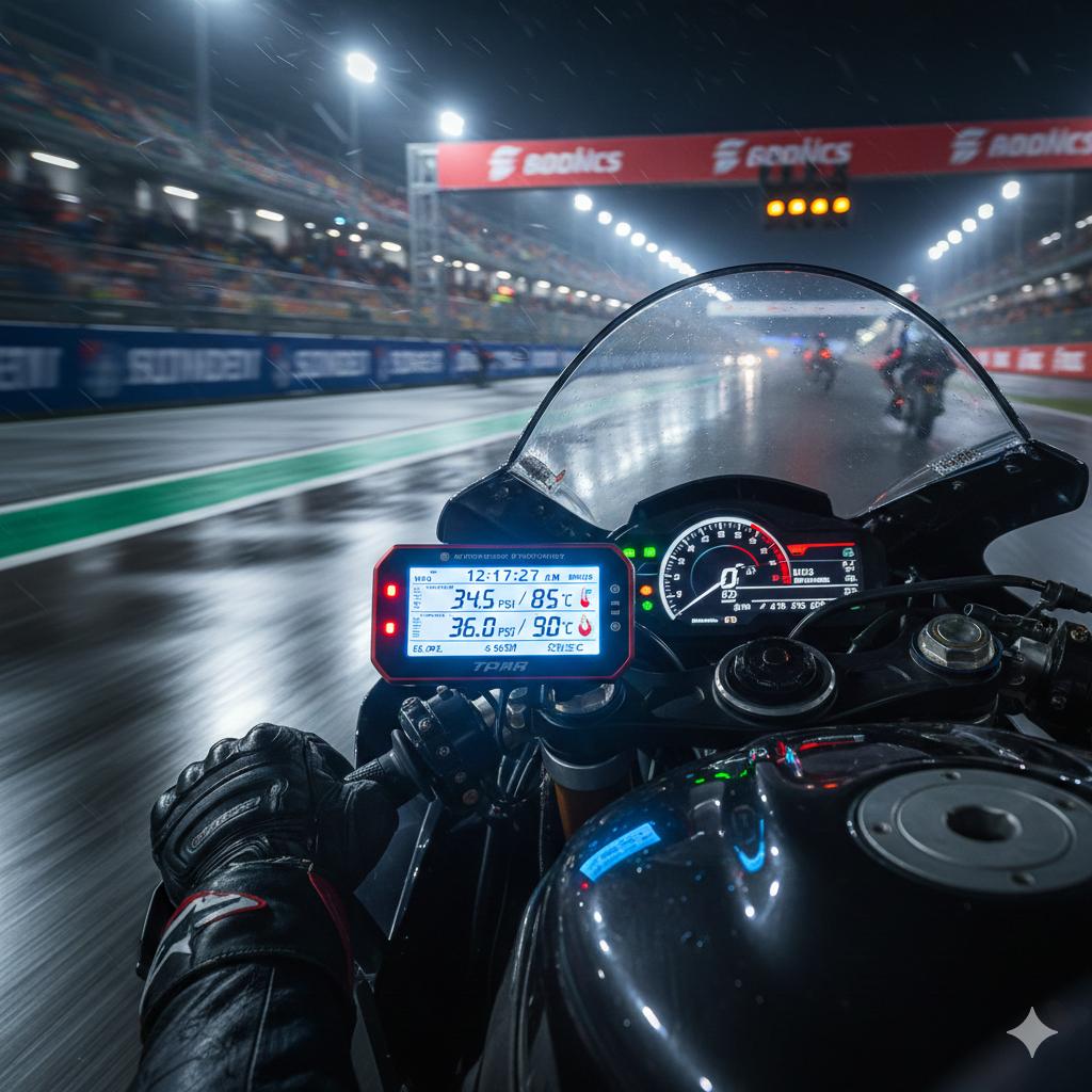 Motorcycle tire pressure monitoring system