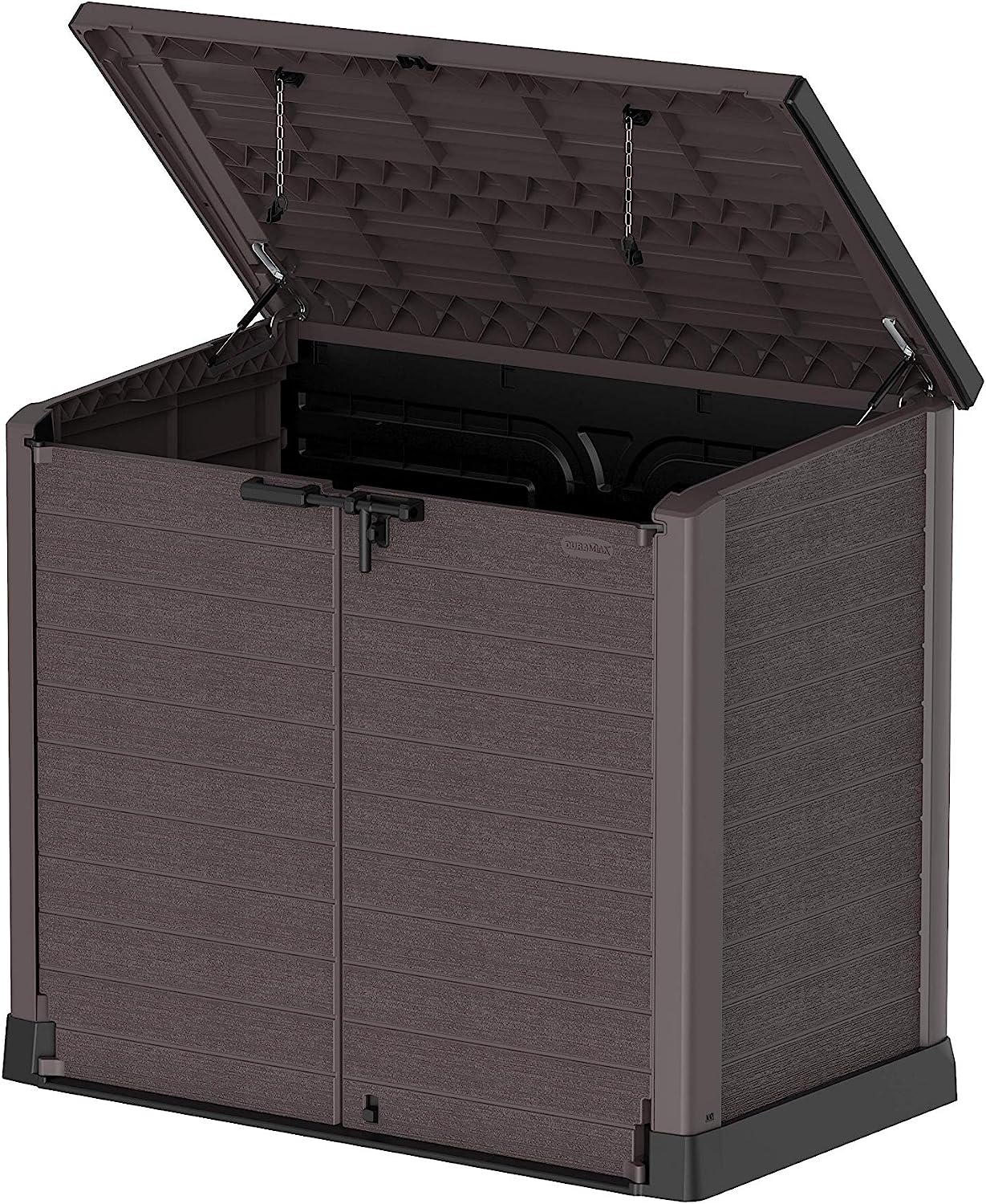 Duramax Cedargrain StoreAway 1200L Plastic Garden Storage Shed/ Flat ...