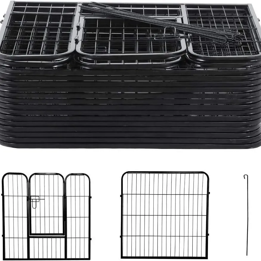 56 PANELS Decorative Garden Fence2 LARGE BARRIER METAL ANIMAL FENCE