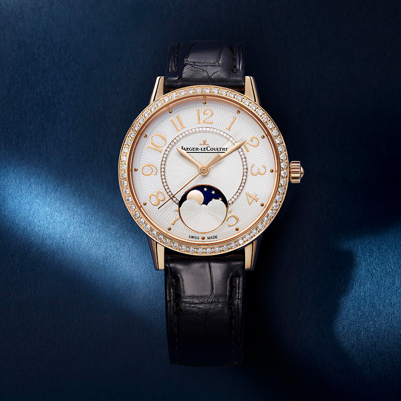 Dating series moon phase watch rose gold diamond automatic mechanical ladies watch