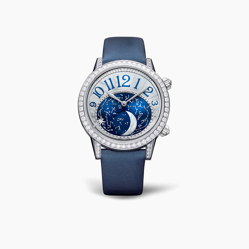 Dating series moon phase watch white gold diamond automatic mechanical ladies watch