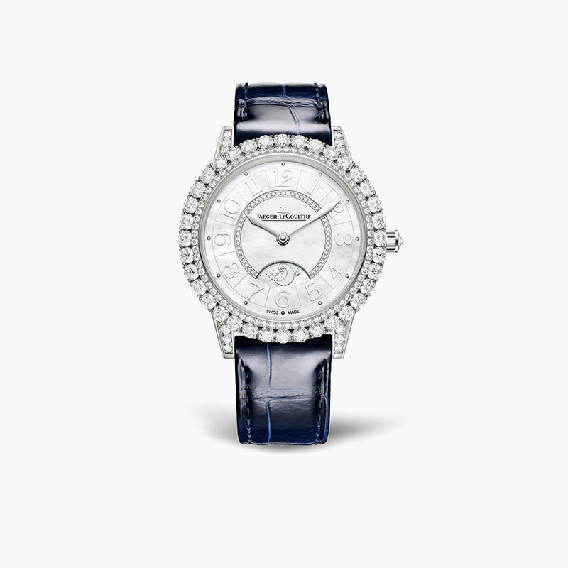 Dating series day and night display watch white gold diamond Swiss ladies watch