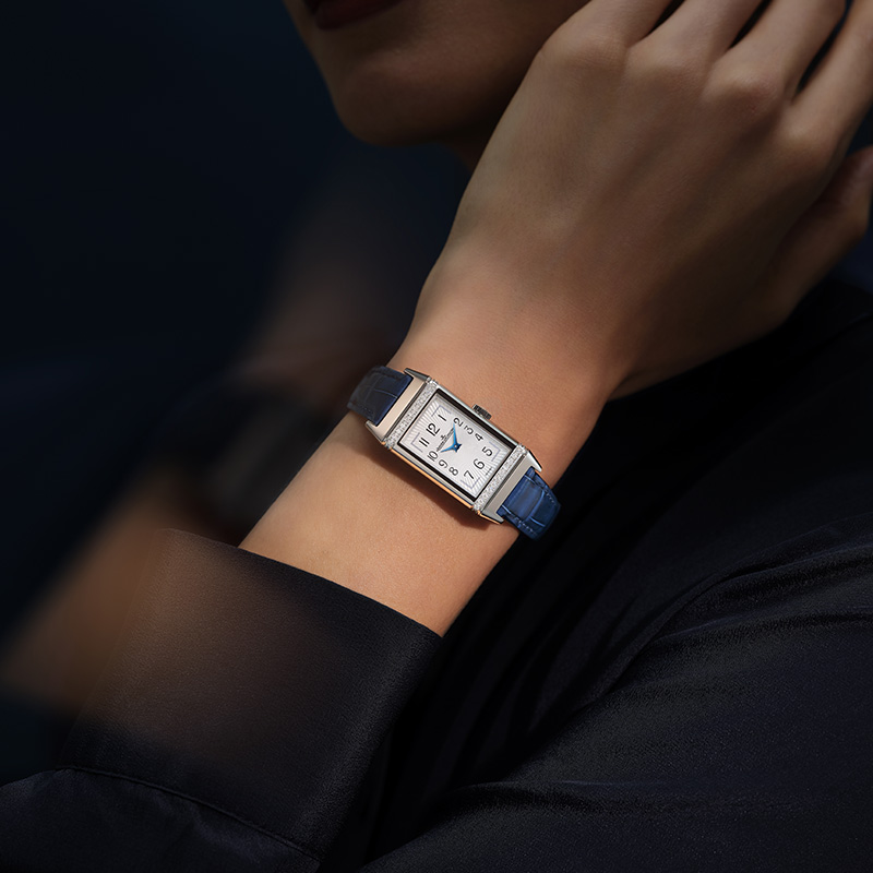 REVERSO ONE flip watch stainless steel diamond quartz ladies watch