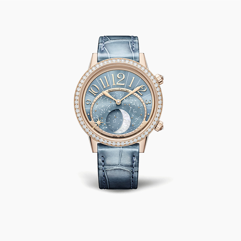 Dating series moon phase watch rose gold diamond automatic mechanical ladies watch