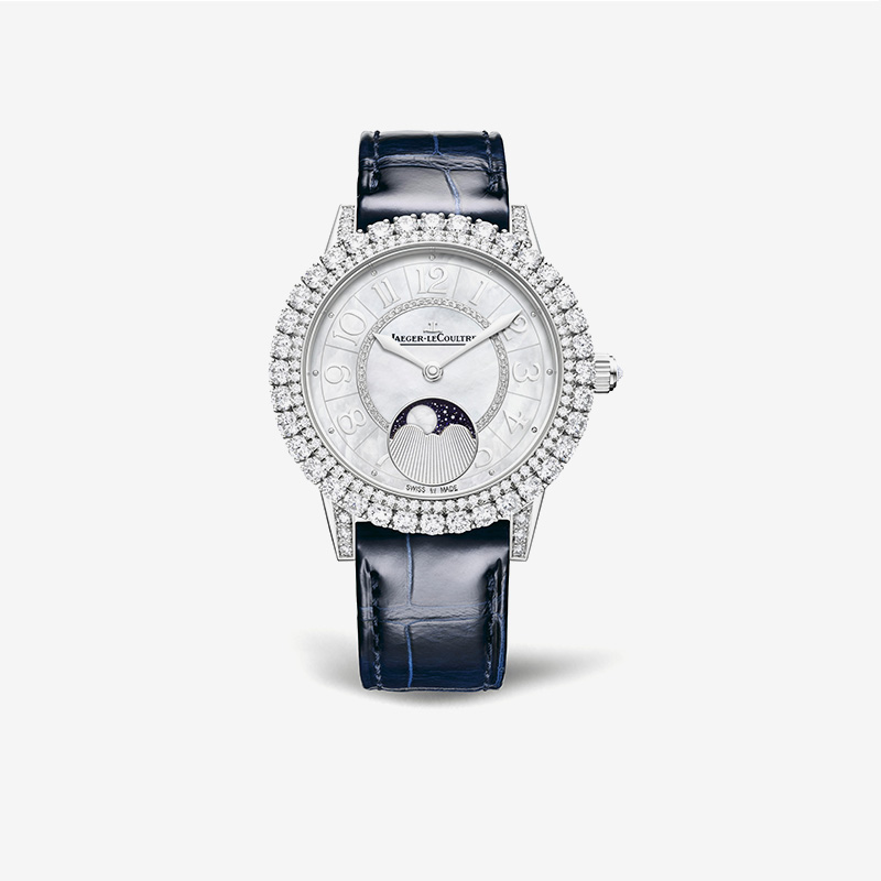 Dating Series Moon Phase Jewelry Watch Platinum Diamond Swiss Ladies Watch