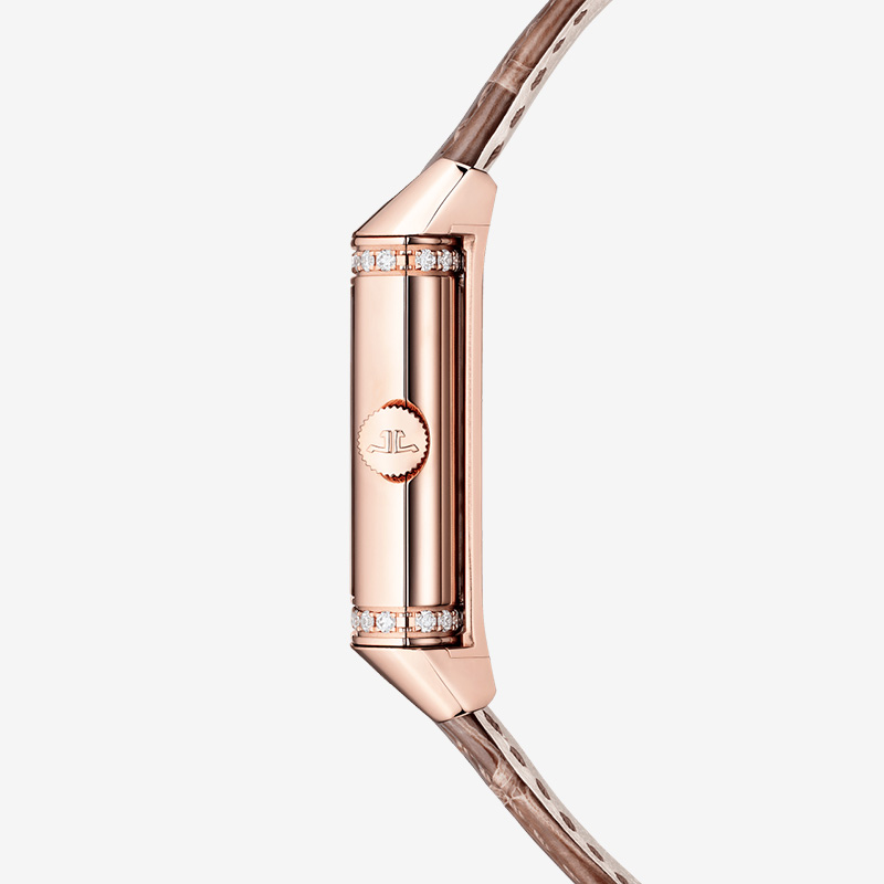 REVERSO double-sided flip series rose gold diamond automatic women's watch