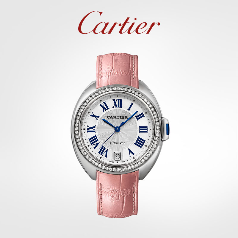 Clé key series mechanical watch stainless steel diamond leather strap watch