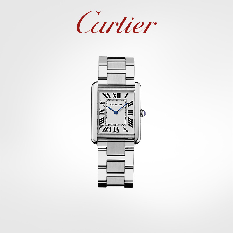 Tank Solo Series Quartz Mechanical Watch Stainless Steel Bracelet Watch