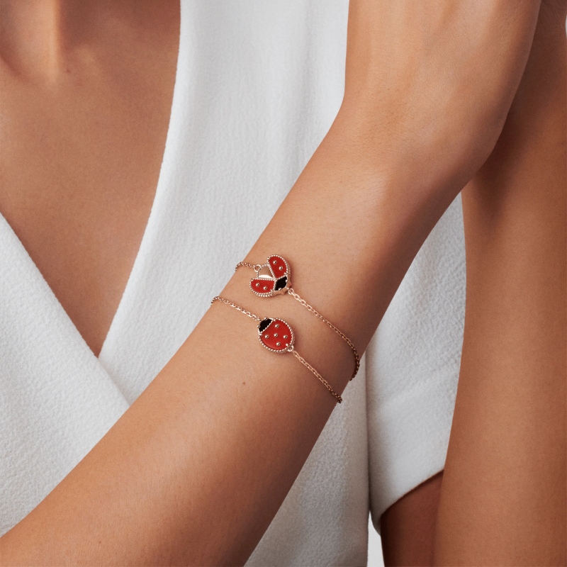 LUCKY SPRING BRACELET, OPEN WINGS LADYBUG