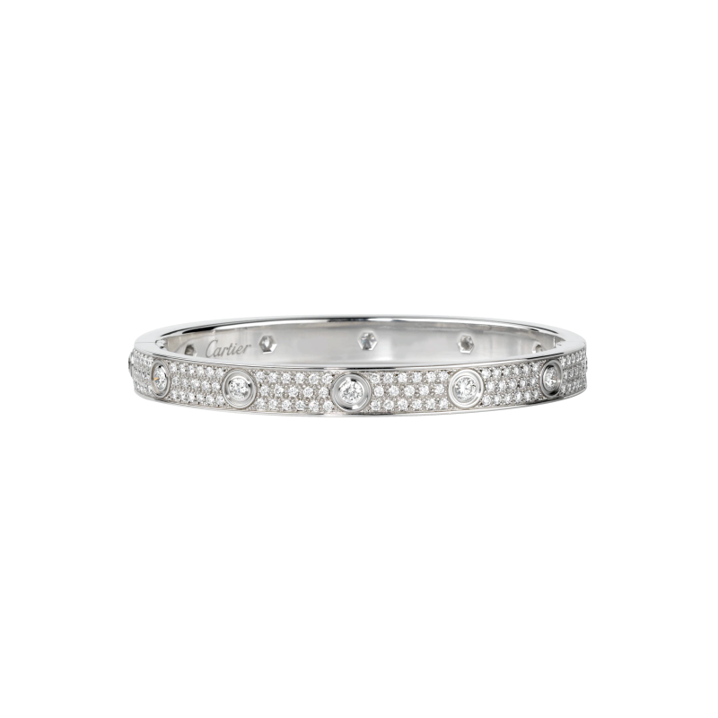 LOVE BRACELET, DIAMOND-PAVED