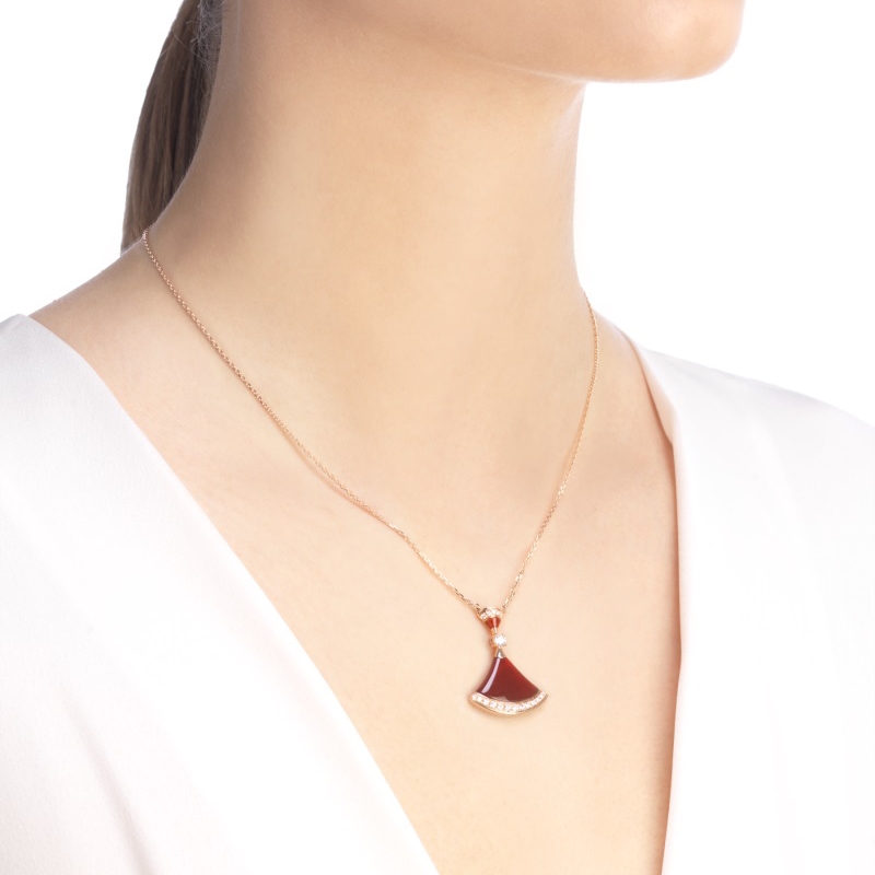 DIVAS' DREAM 18kt rose gold necklace with mother-of-pearl inserts