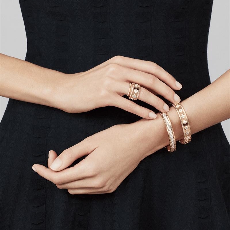 PERLÉE DIAMONDS BRACELET, 3 ROWS, SMALL MODEL