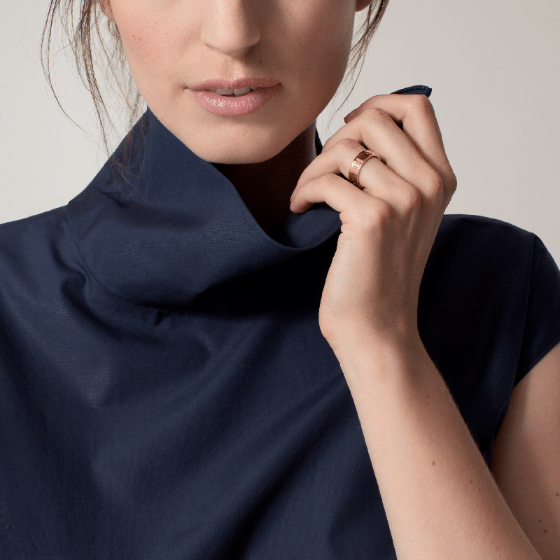 Love series ring rose gold platinum classic