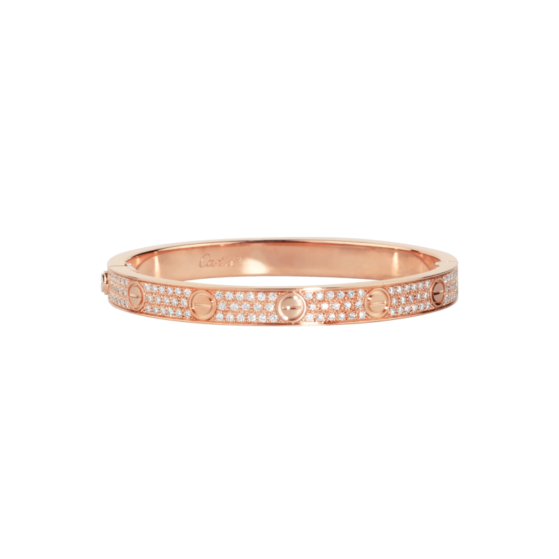 LOVE BRACELET, DIAMOND-PAVED