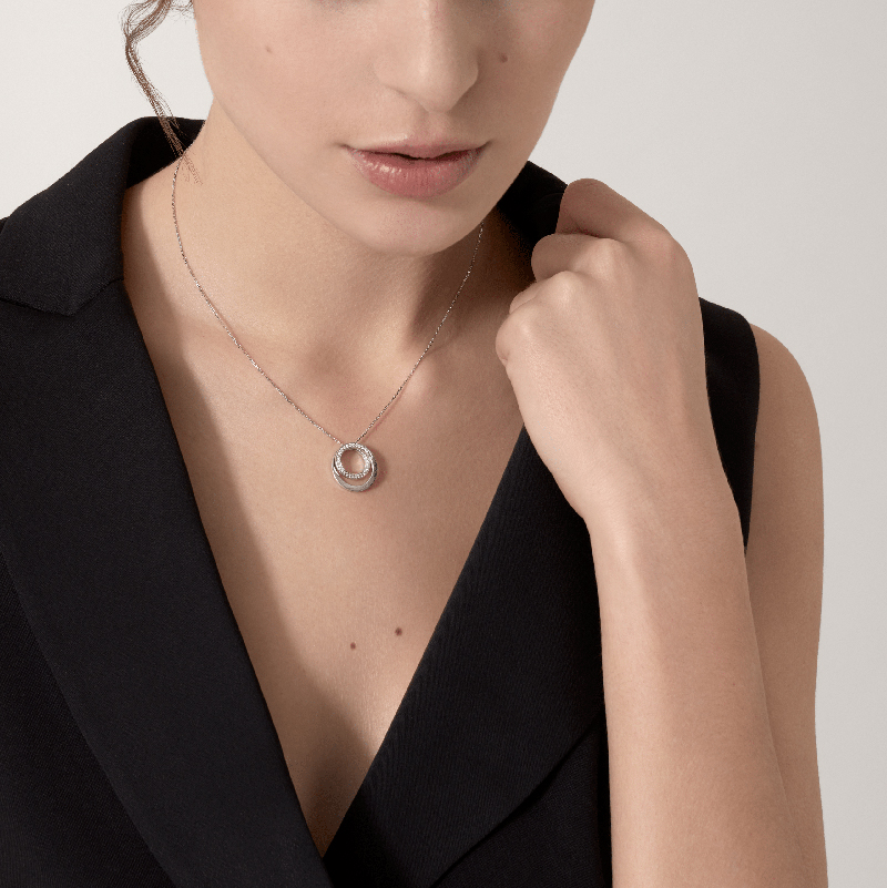 ETINCELLE SERIES ROSE GOLD AND WHITE GOLD DIAMOND NECKLACE