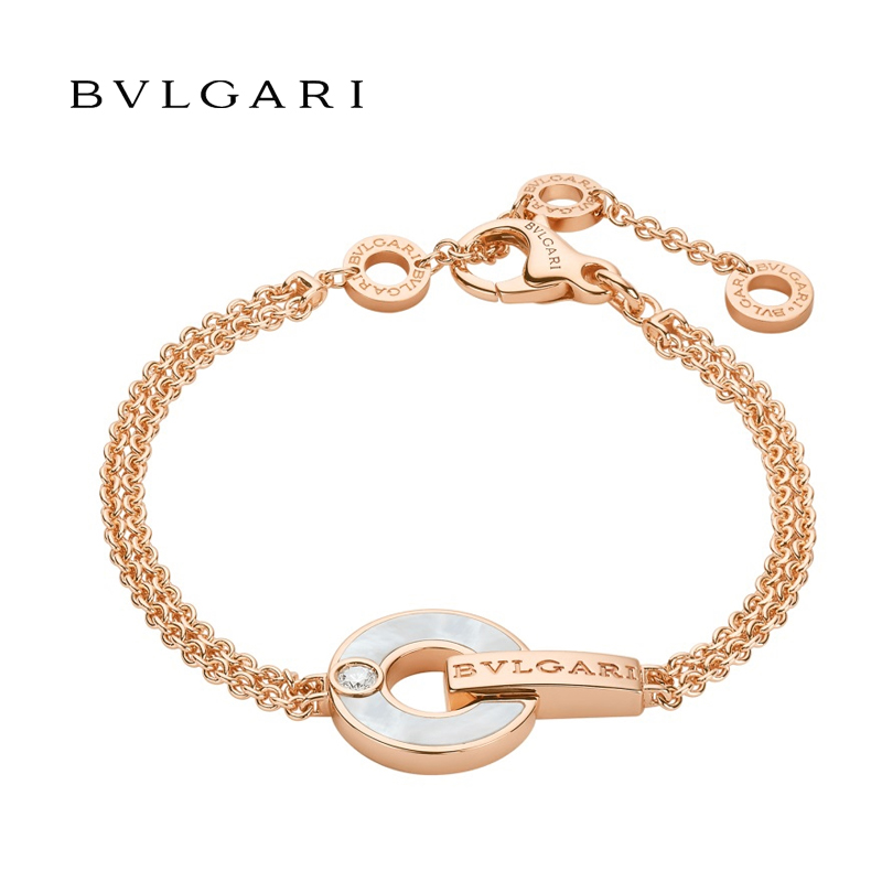 18 KT BRACELET MOTHER-OF-PEARL, CUT DIAMOND