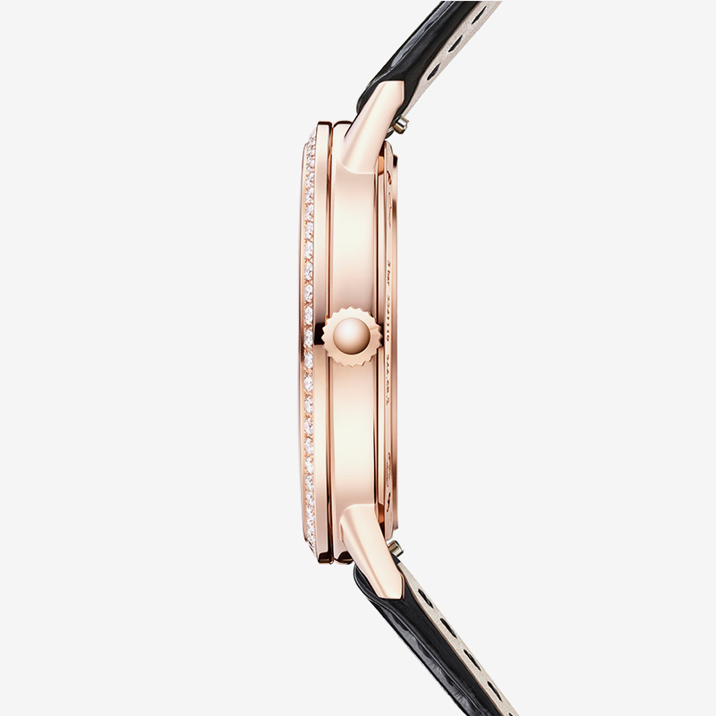 Date Series Calendar Watch Rose Gold Diamond Quartz Swiss Women's Watch