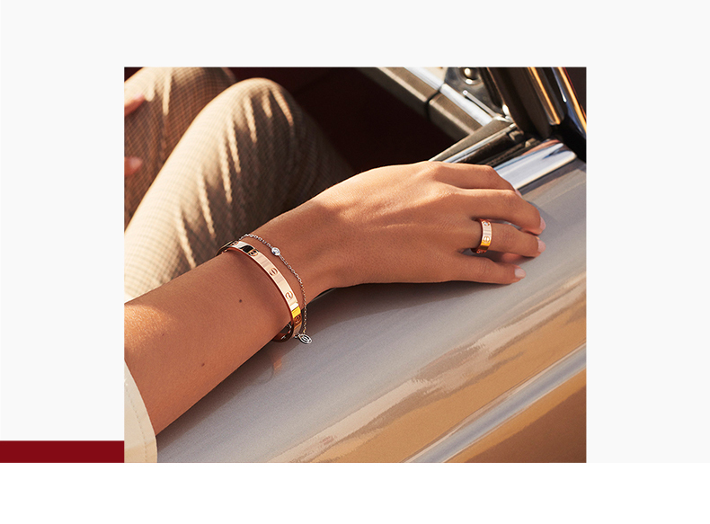 Love series ring rose gold platinum classic