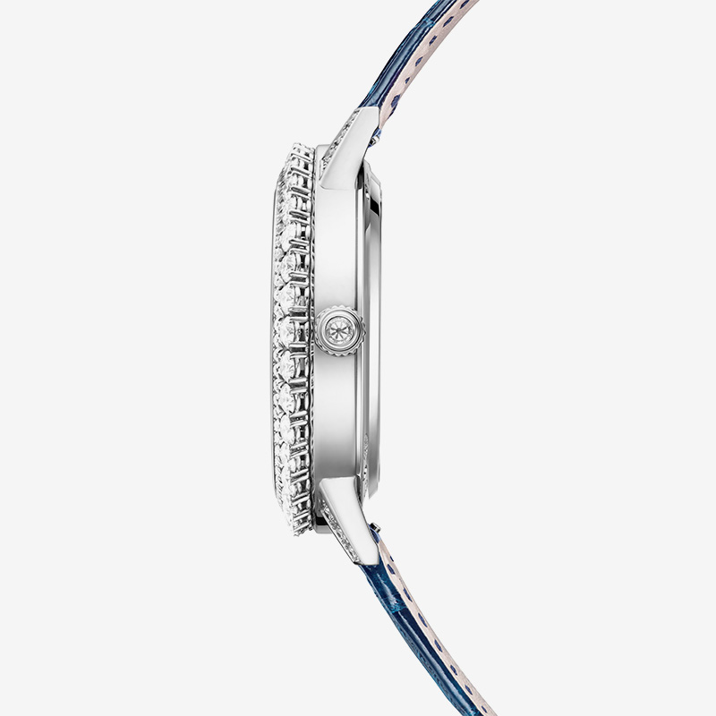 Dating series day and night display watch white gold diamond Swiss ladies watch