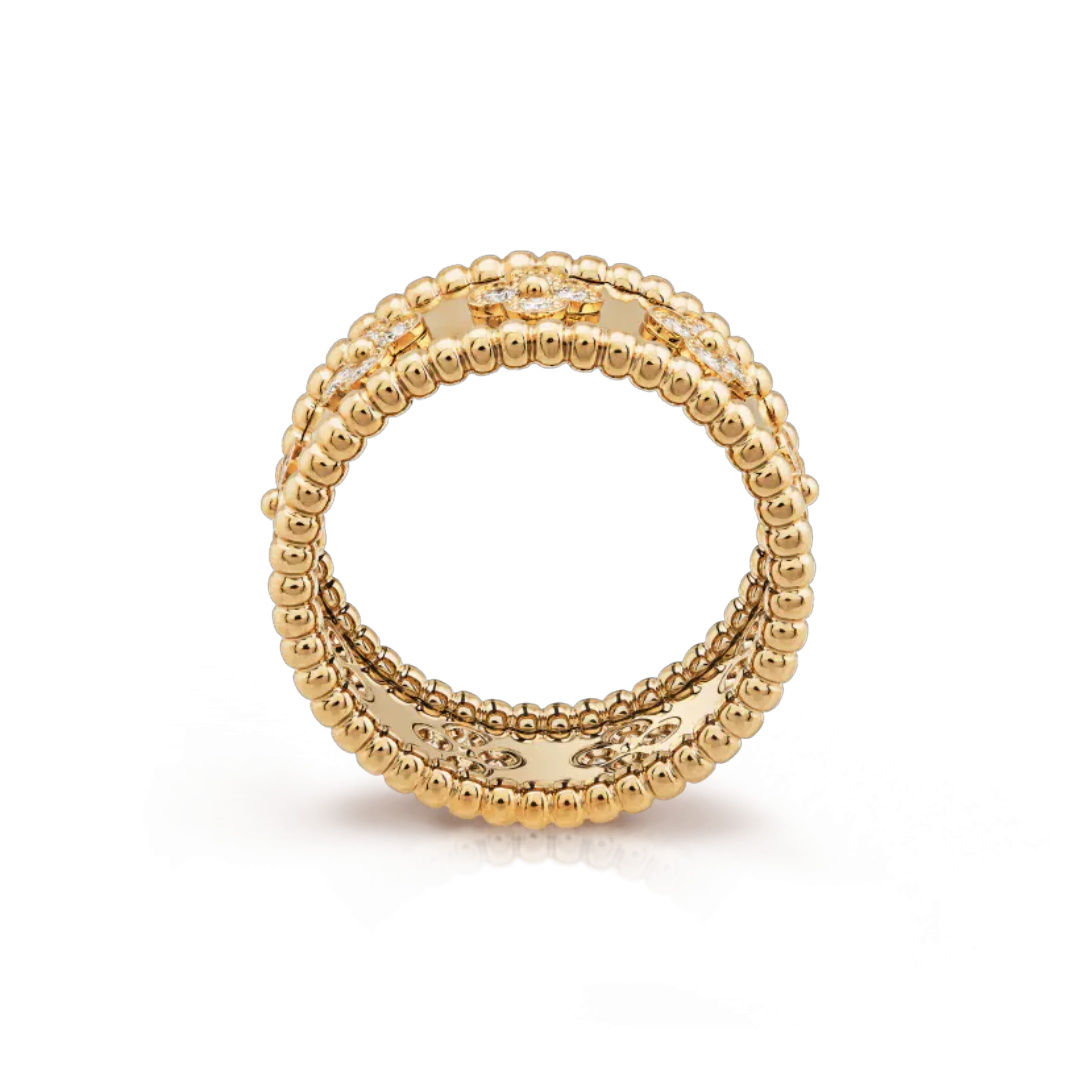 Perlée clovers ring