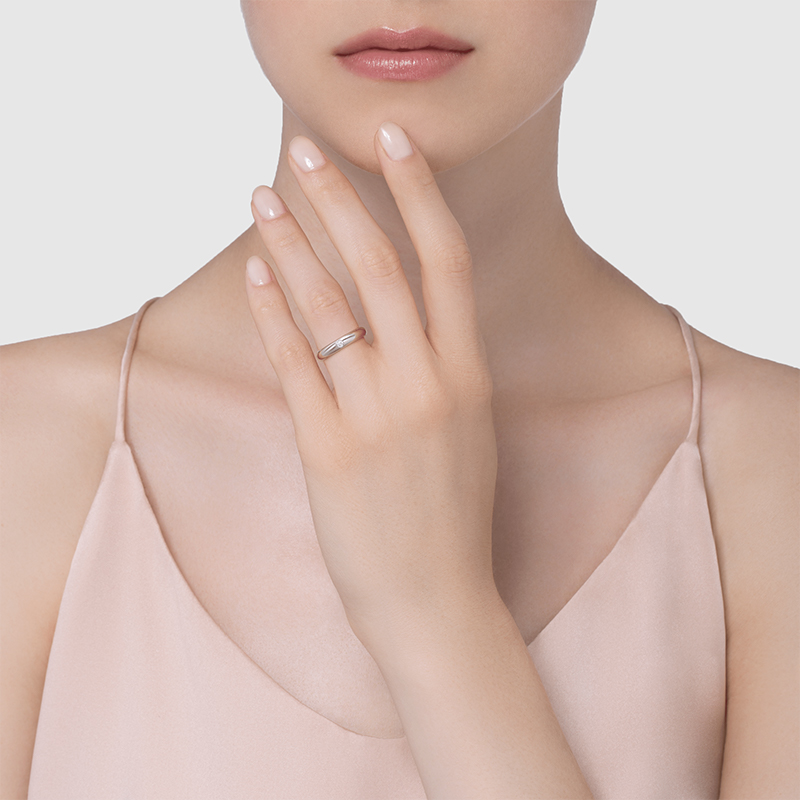 1895 SERIES RING PLATINUM DIAMOND CLASSIC WEDDING RING SINGLE