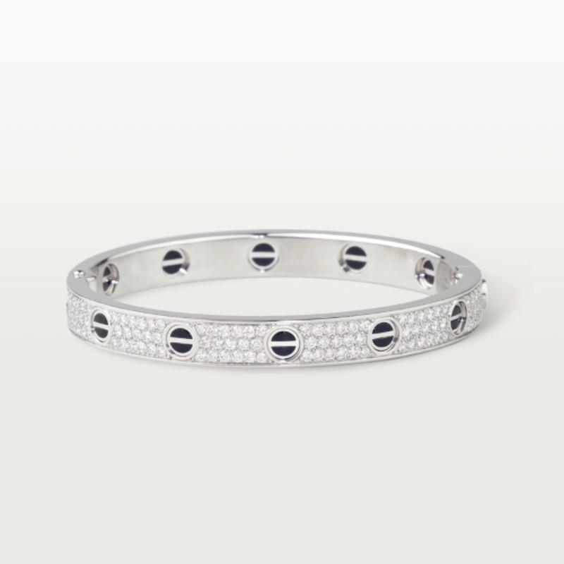 LOVE BRACELET, DIAMOND-PAVED, CERAMIC