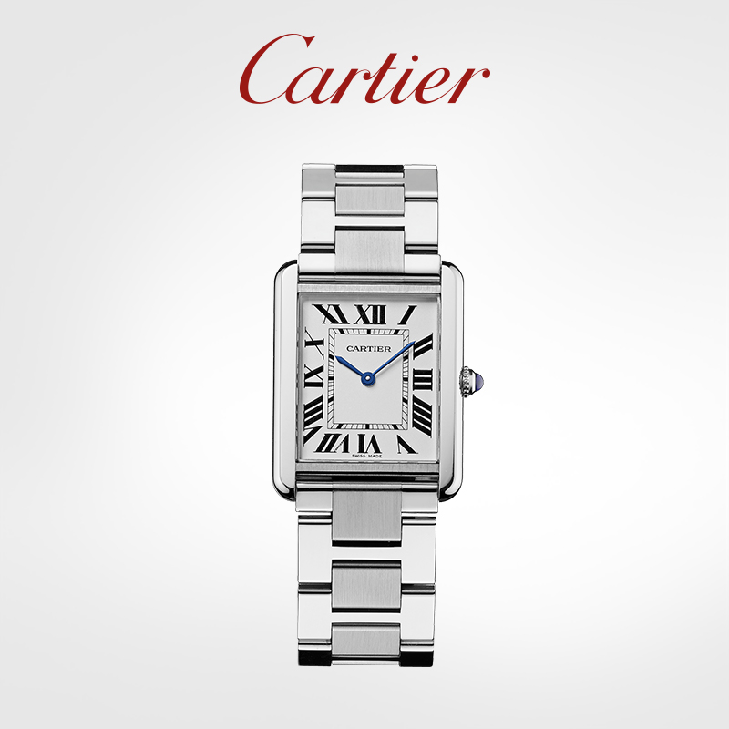 Tank Solo Series Quartz Mechanical Watch Stainless Steel Bracelet Watch